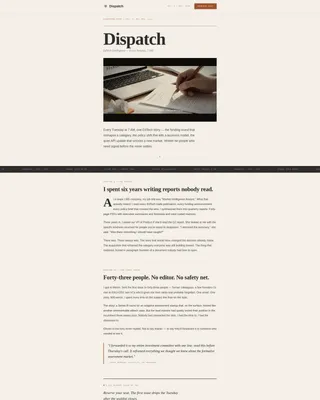 Editorial EdTech Newsletter Landing Page Template