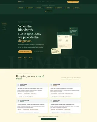 Hematology Clinic Landing Page Template
