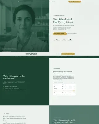 Hematology Telemedicine Landing Page Template
