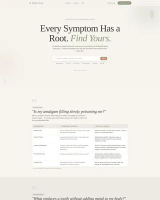 Dental Condition Library Landing Page Template
