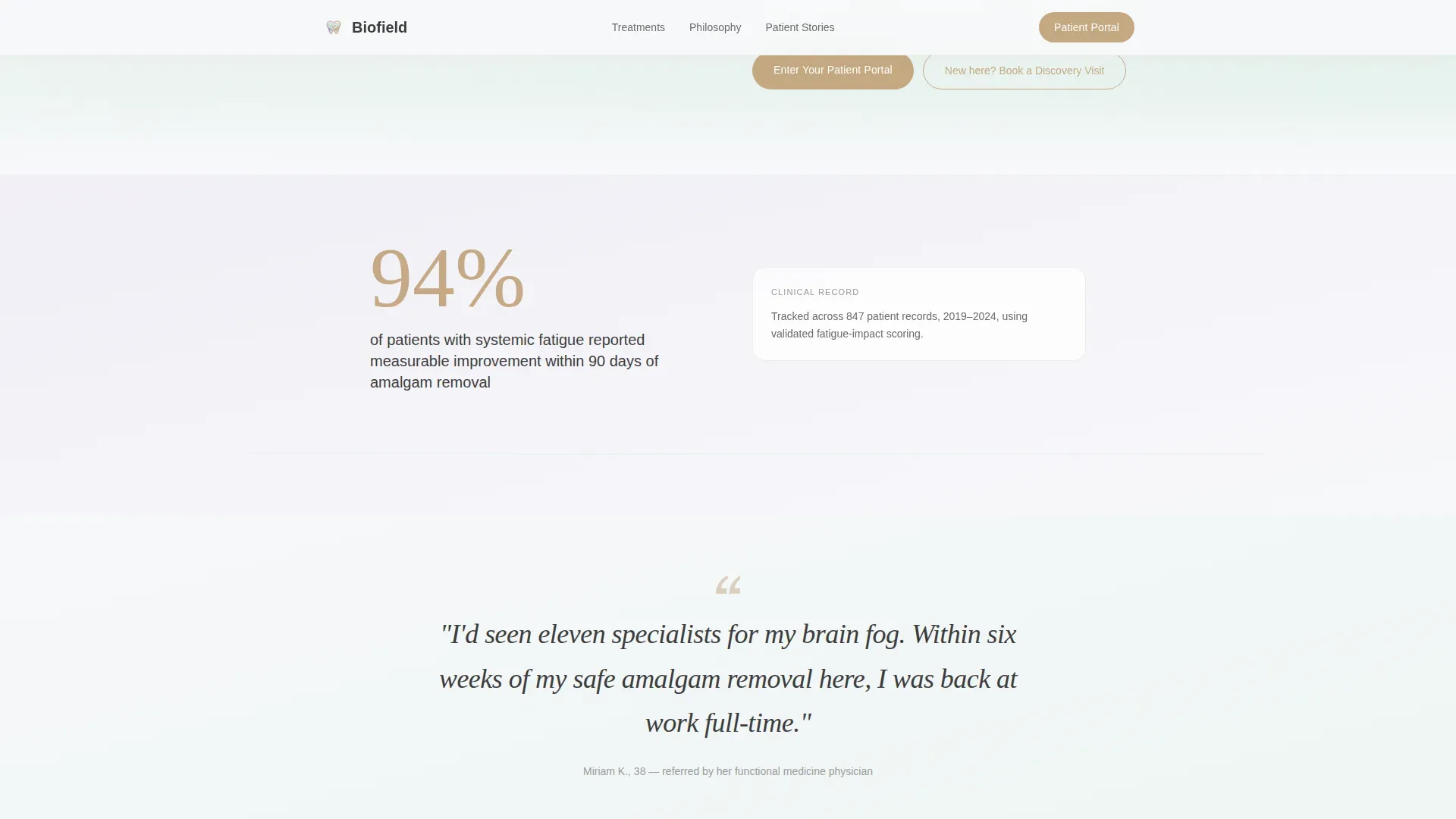 Holistic Dental Portal Landing Page Template