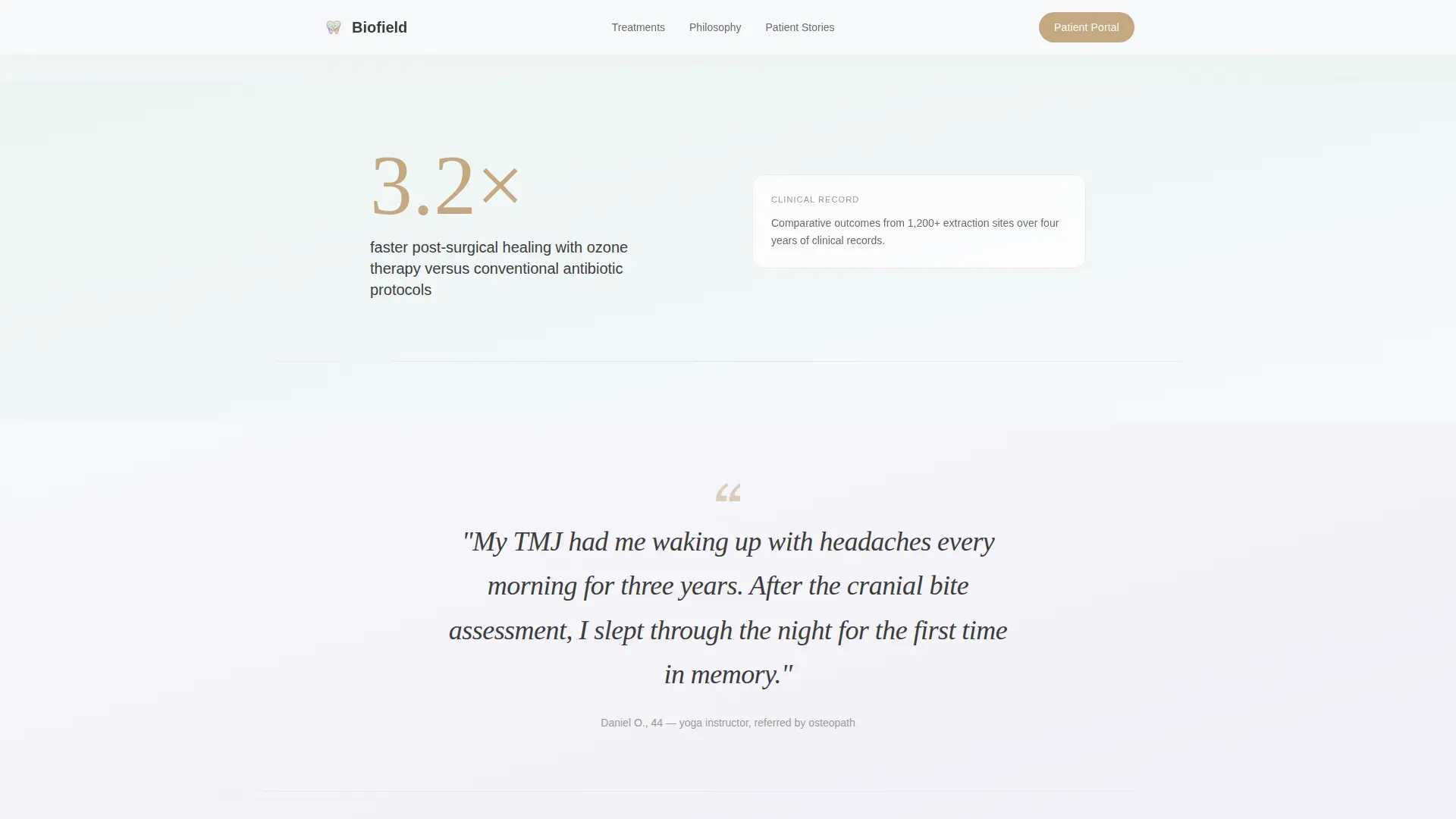 Holistic Dental Portal Landing Page Template