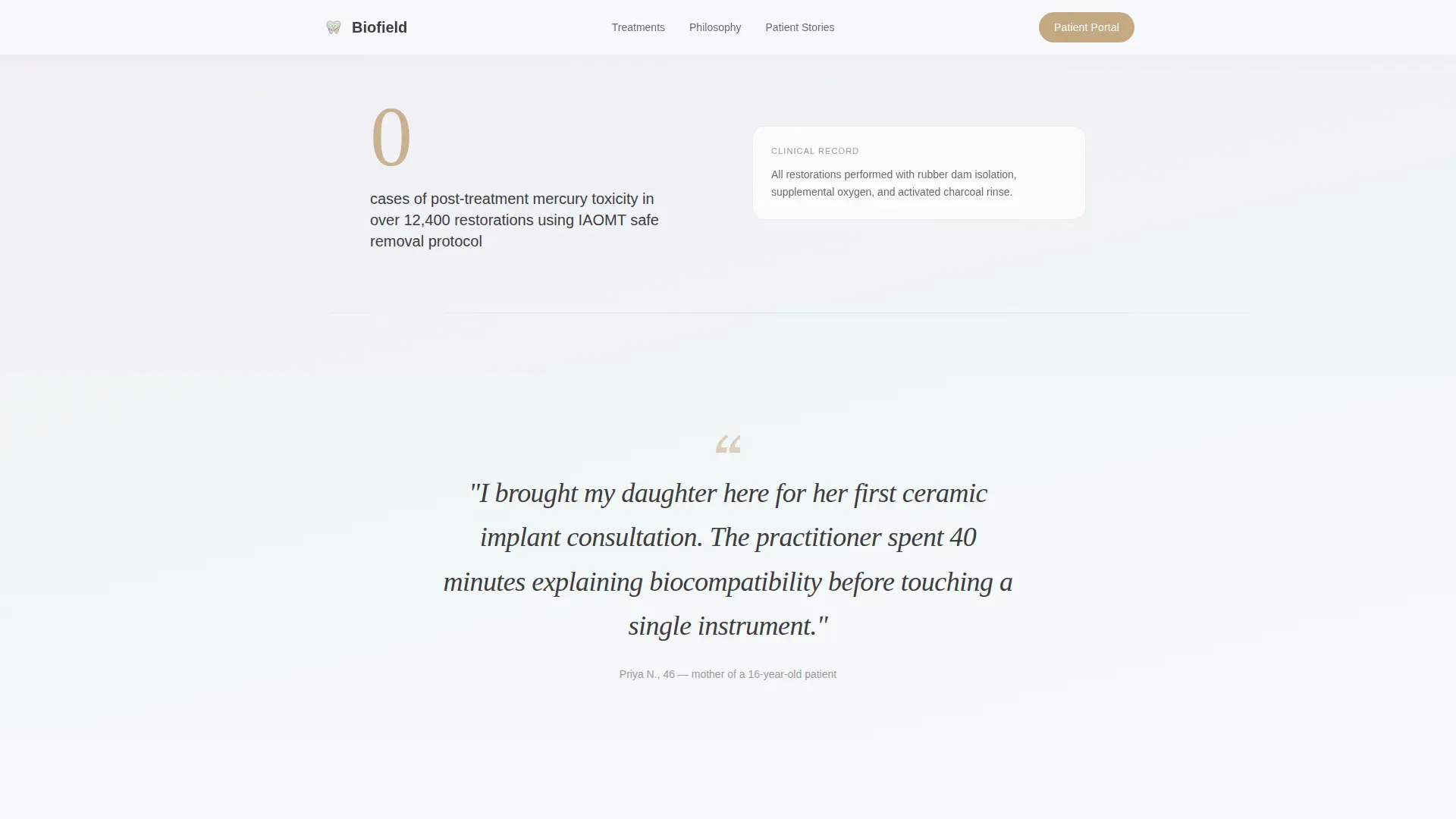 Holistic Dental Portal Landing Page Template
