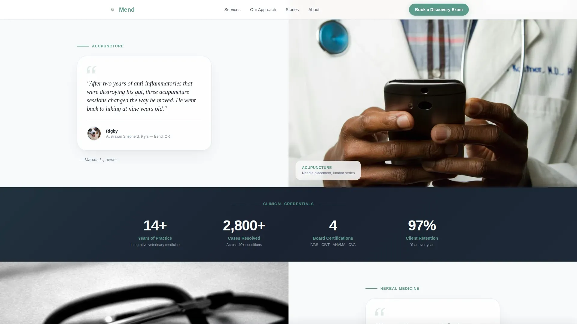 Holistic Vet Landing Page Template for Lead Generation