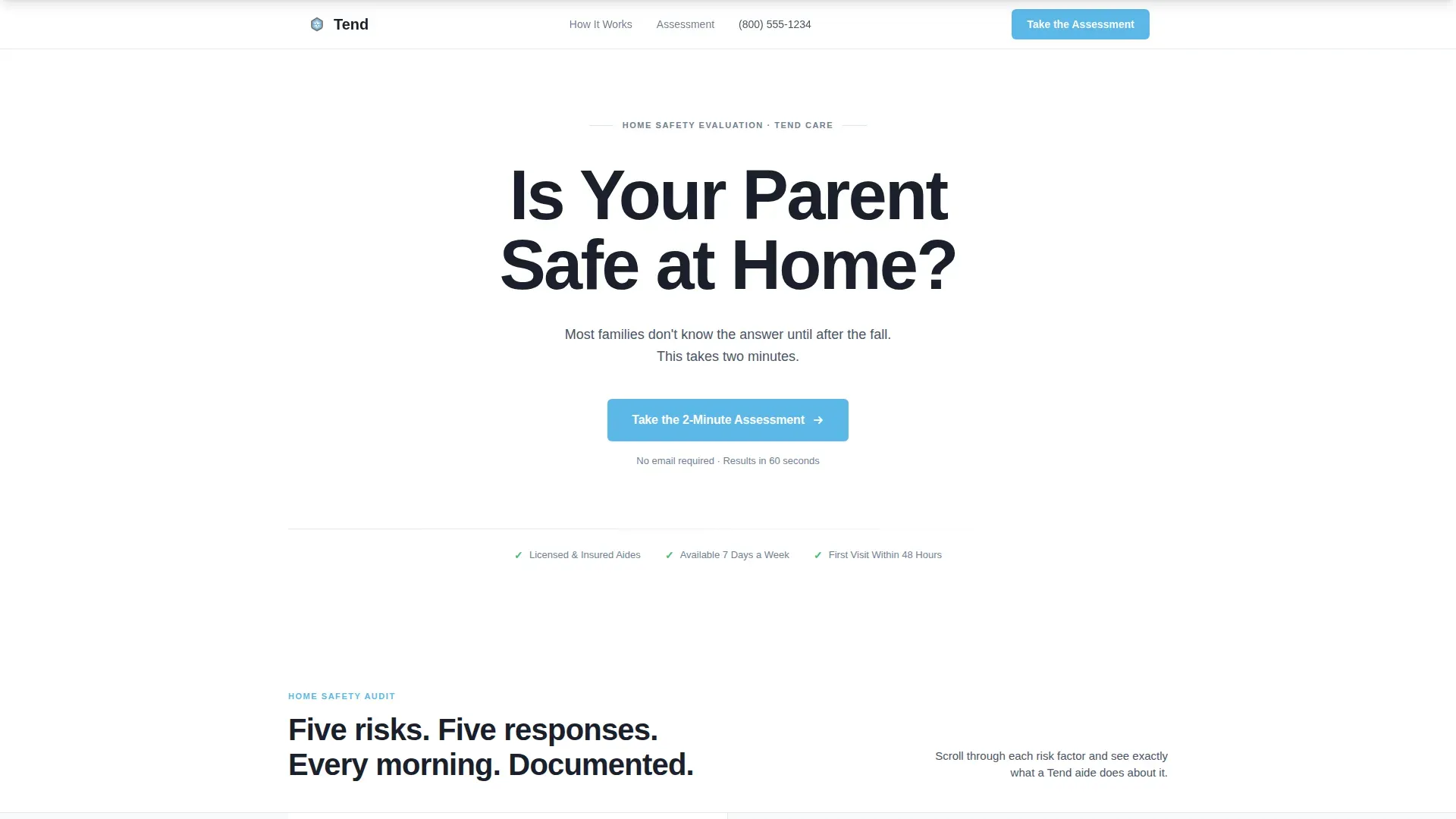 Home Health Aide Agency Landing Page Template