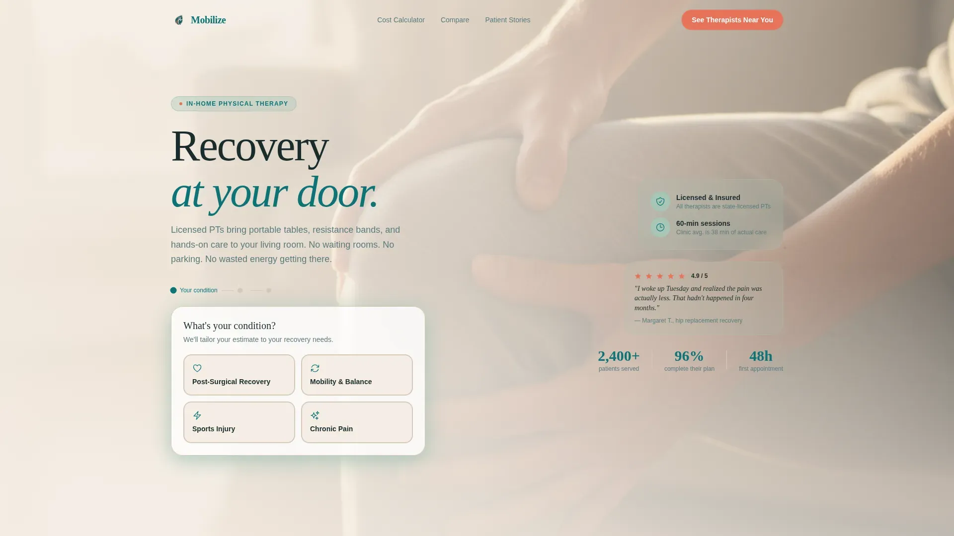 Home Therapy Landing Page Template