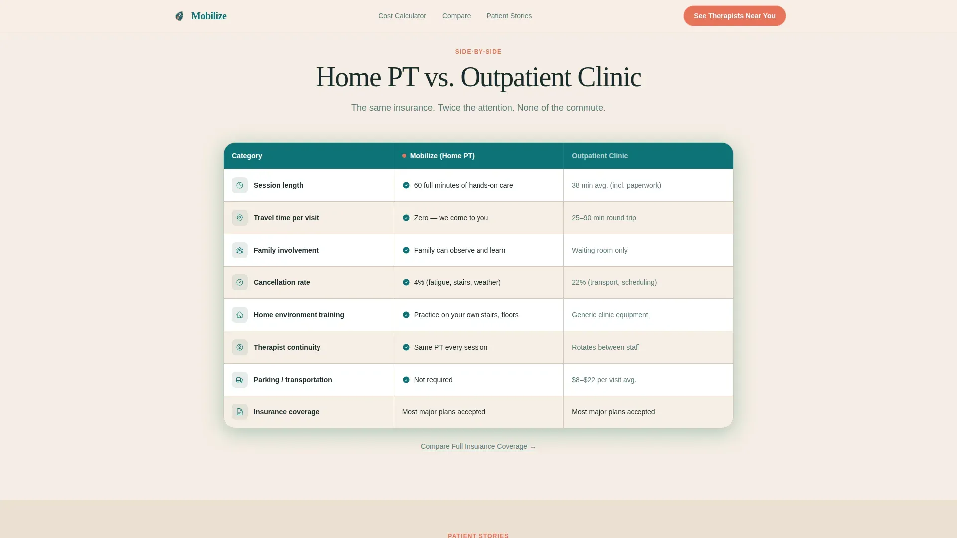Home Therapy Landing Page Template