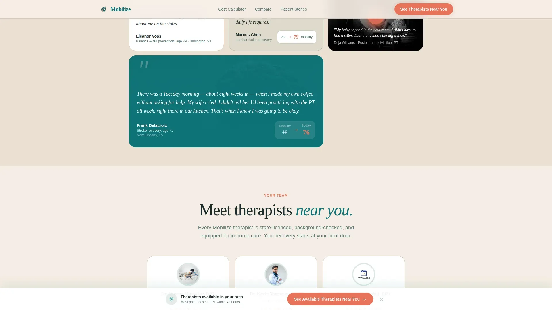 Home Therapy Landing Page Template