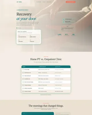 Home Therapy Landing Page Template