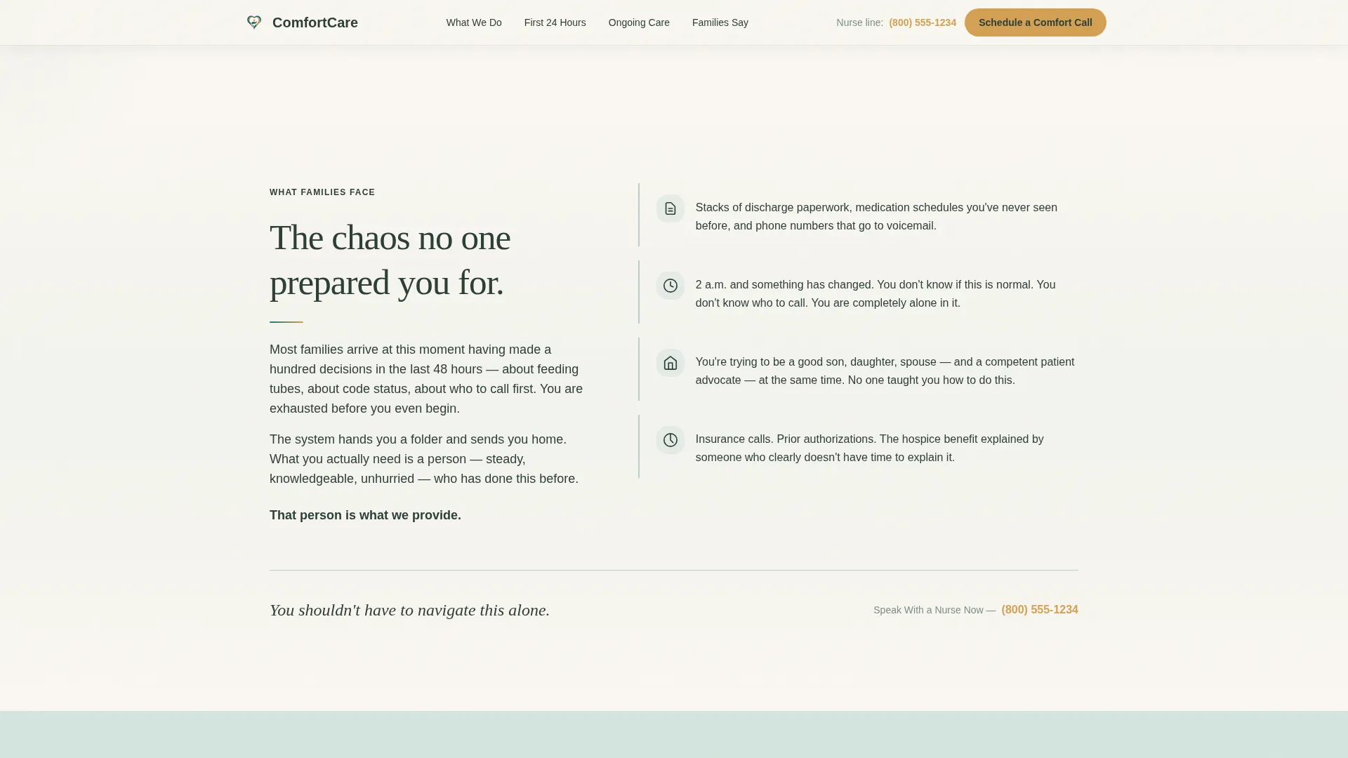 Home Health & Hospice Booking Website Template