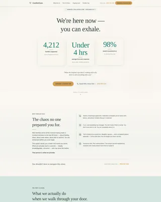 Home Health & Hospice Booking Website Template