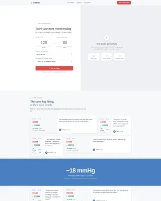 Hypertension Nutrition Program Landing Page Template