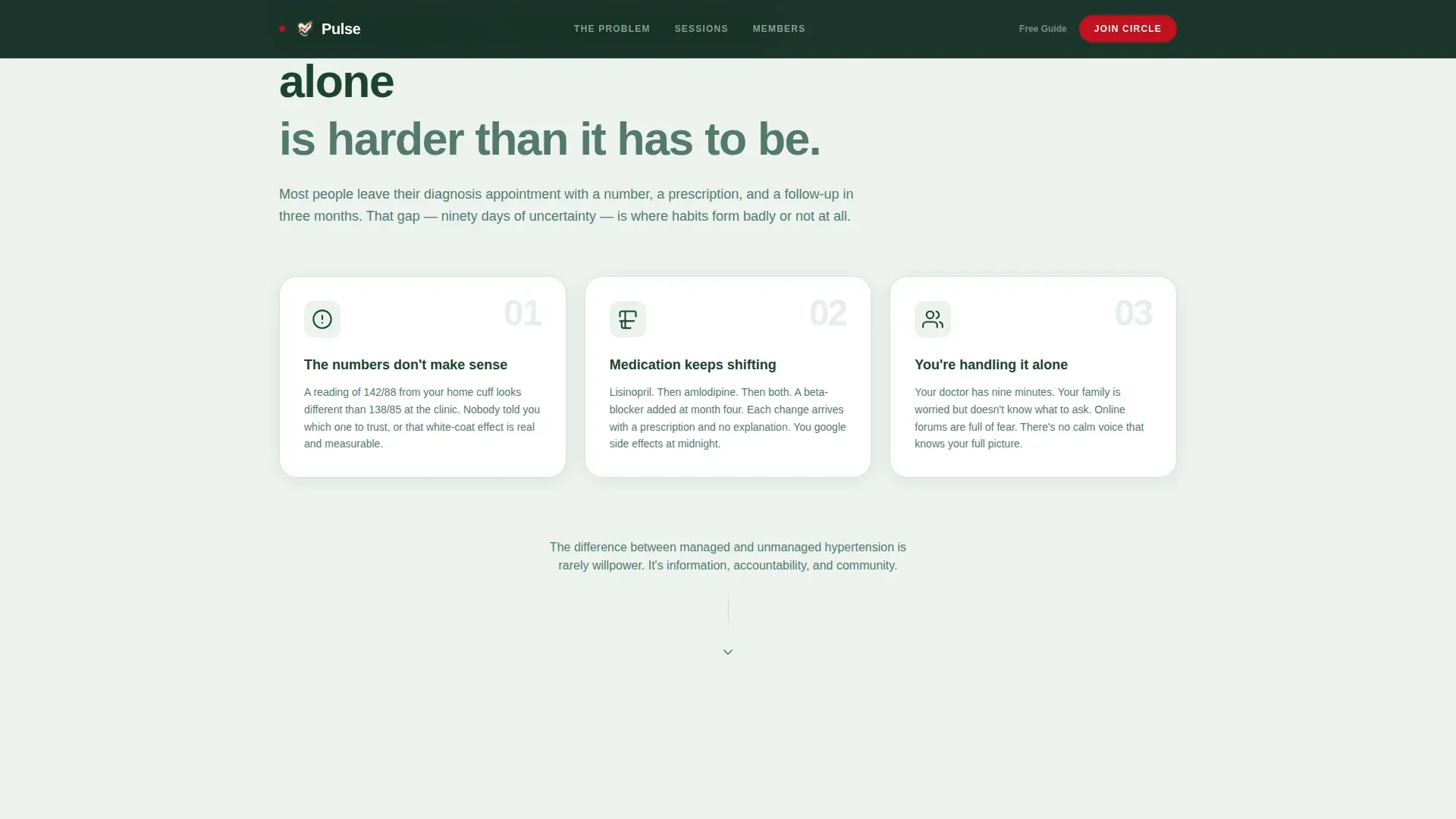 Hypertension Support Group Landing Page Template
