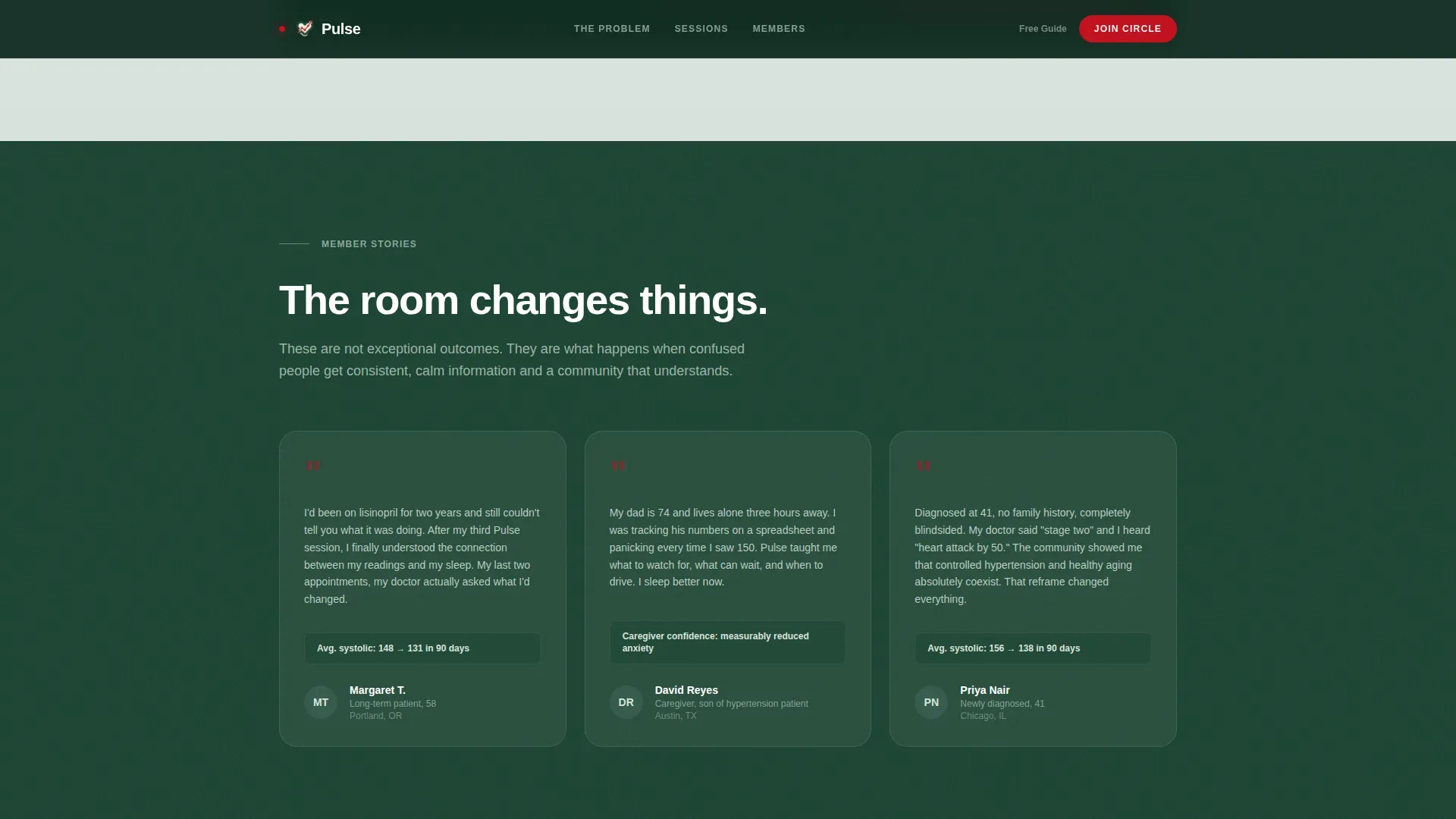 Hypertension Support Group Landing Page Template