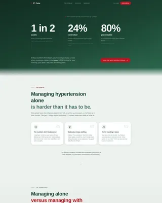 Hypertension Support Group Landing Page Template