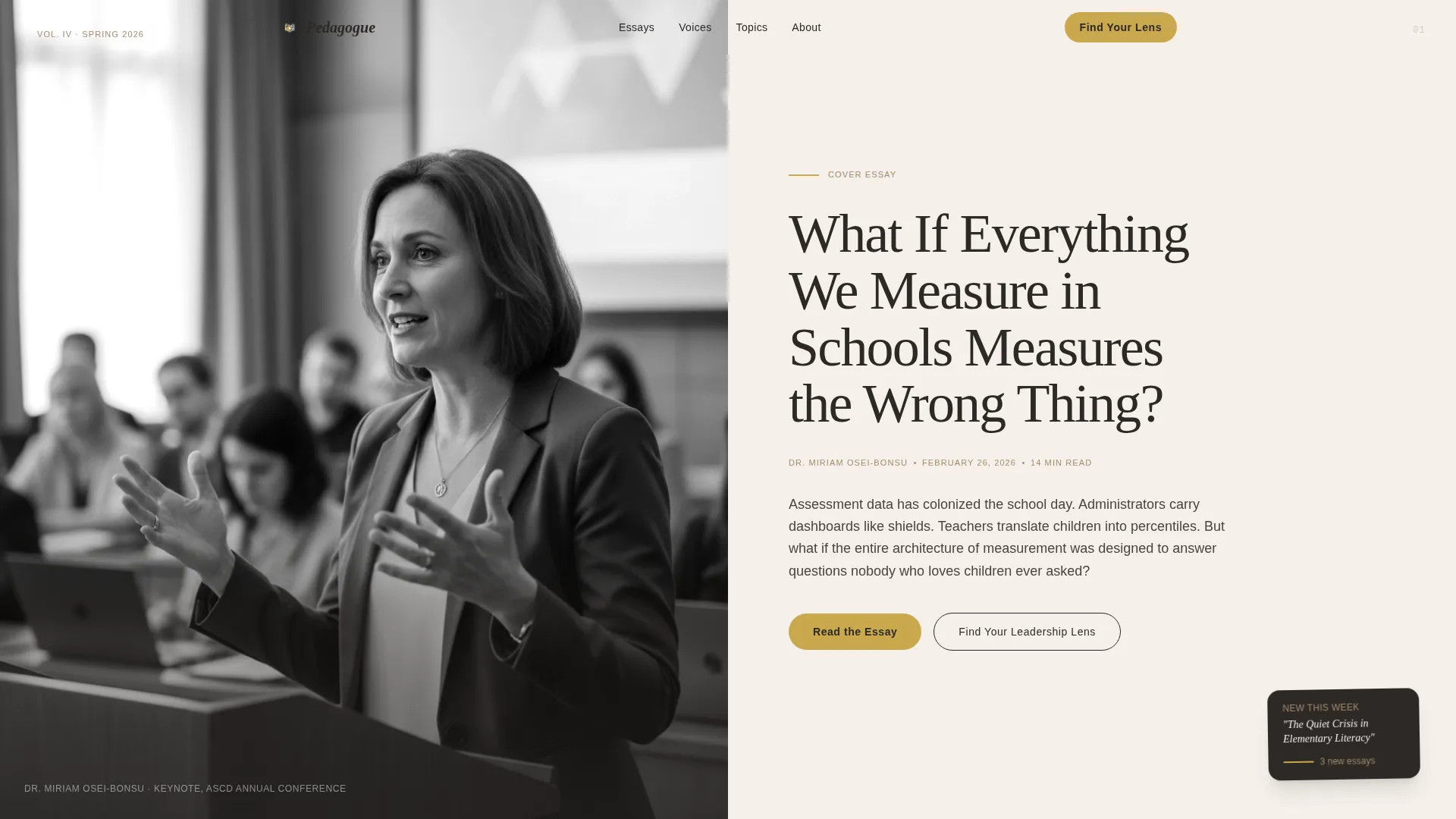 Education Thought Leadership Landing Page Template