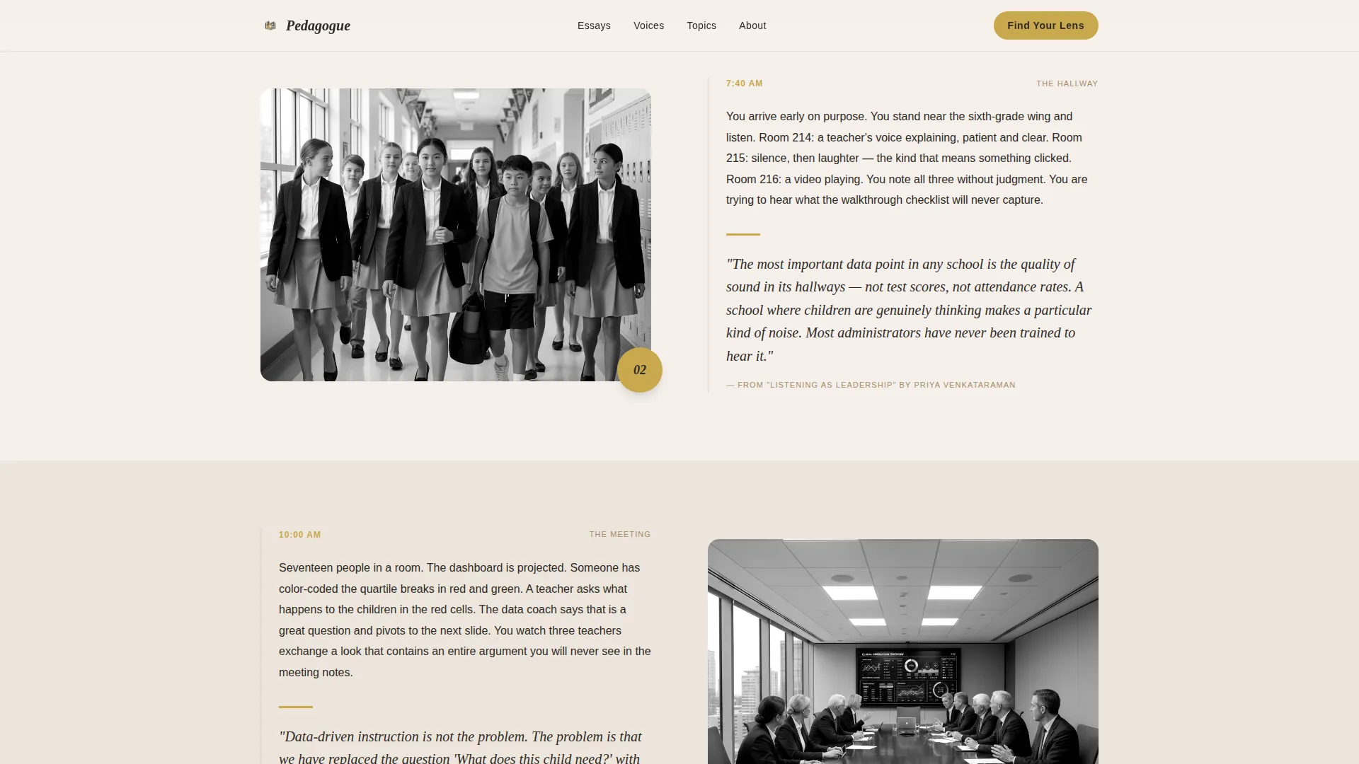 Education Thought Leadership Landing Page Template