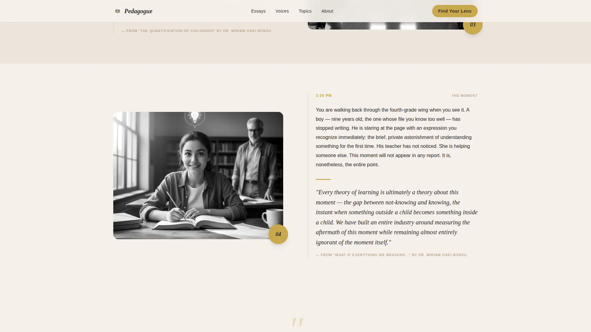 Education Thought Leadership Landing Page Template