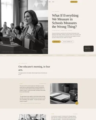 Education Thought Leadership Landing Page Template