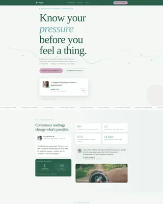 Hypertension Wearable Monitor Landing Page Template