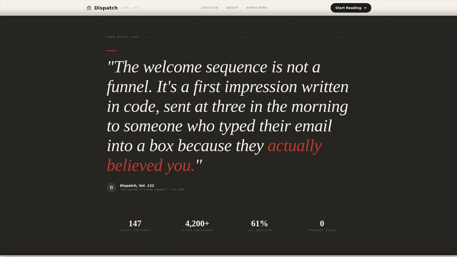 Email Marketing Newsletter Landing Page Template