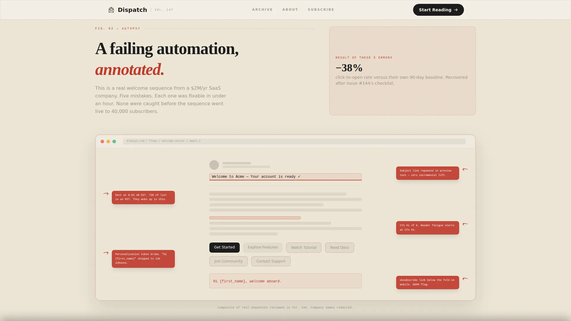 Email Marketing Newsletter Landing Page Template
