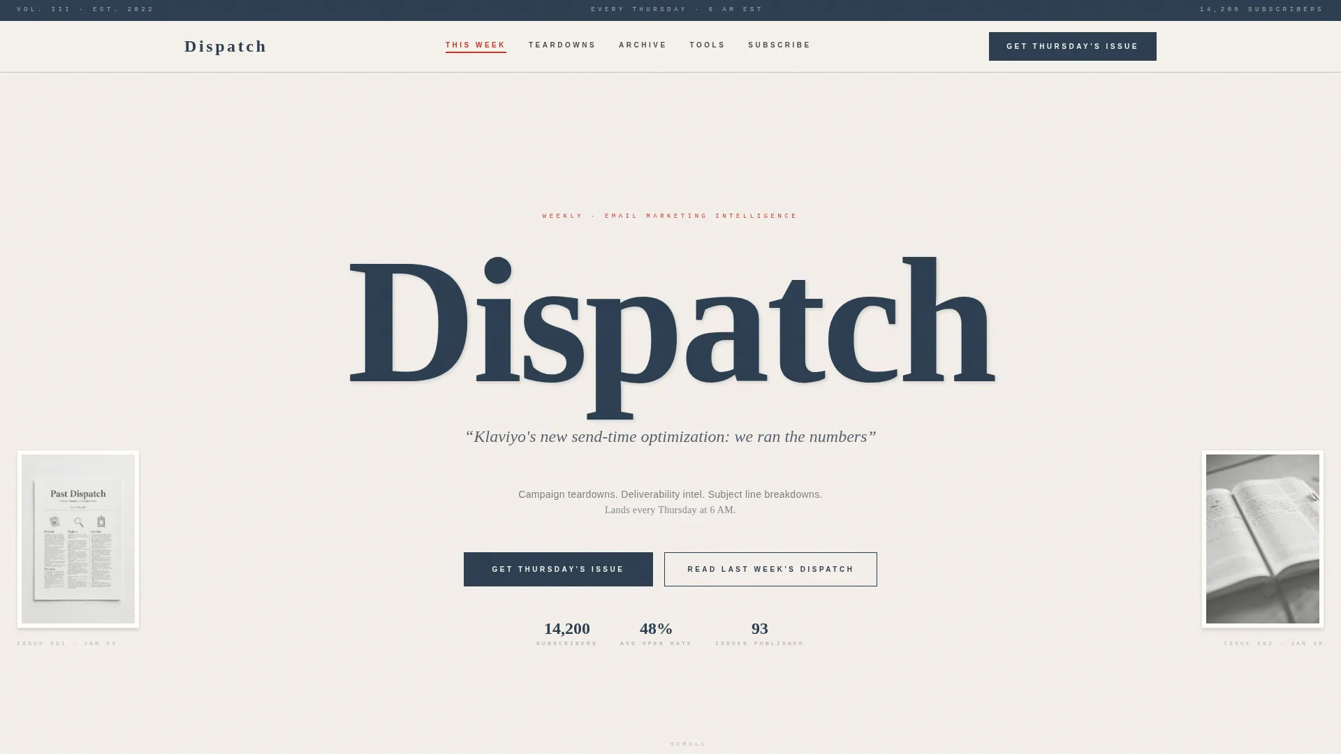 Email Marketing Newsletter Landing Page Template