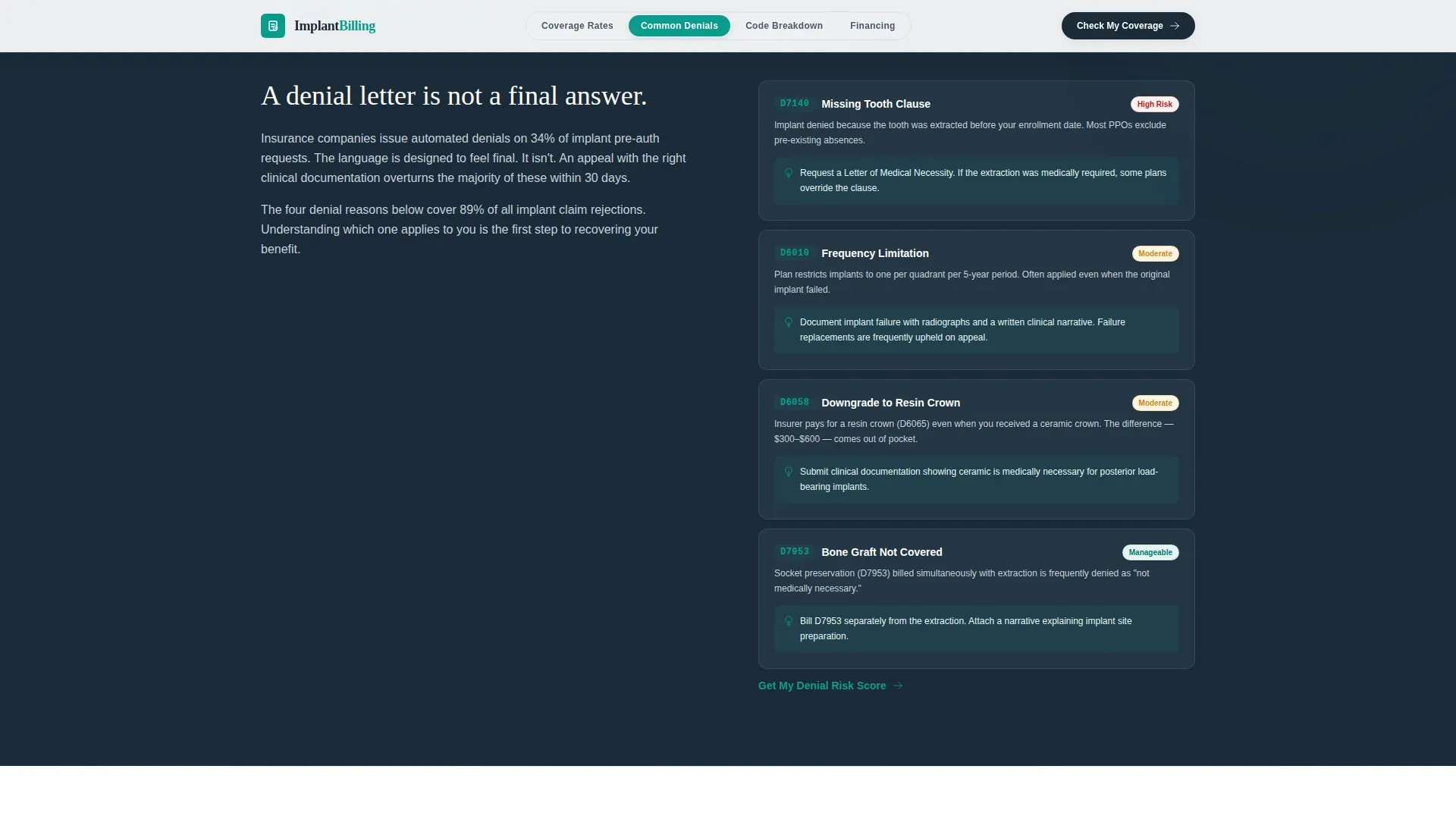 Certified Implant Dentist Appointment Booking Website Template