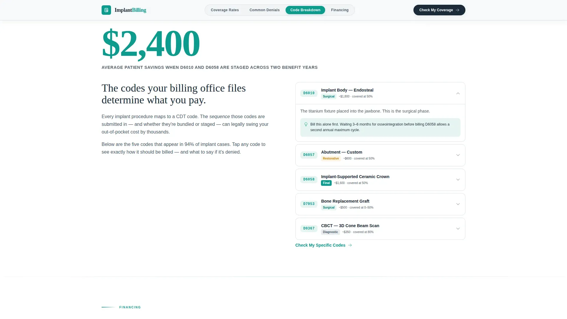 Certified Implant Dentist Appointment Booking Website Template