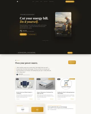 Energy How-To Blog Landing Page Template