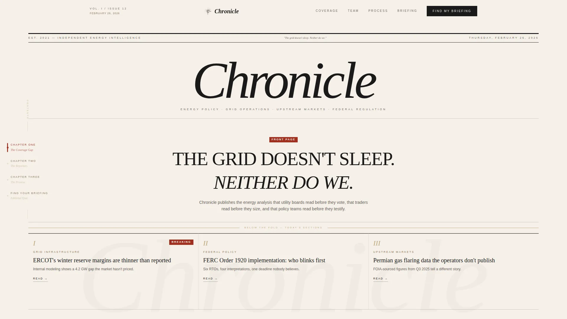 Energy News Blog Landing Page Template