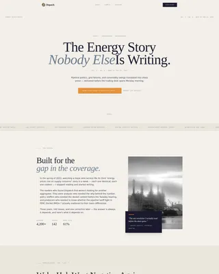 Editorial Energy Newsletter Landing Page Template