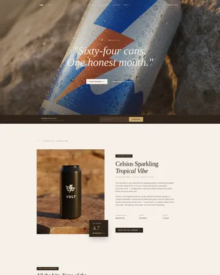 Luxe Editorial Energy Drink Review Landing Page