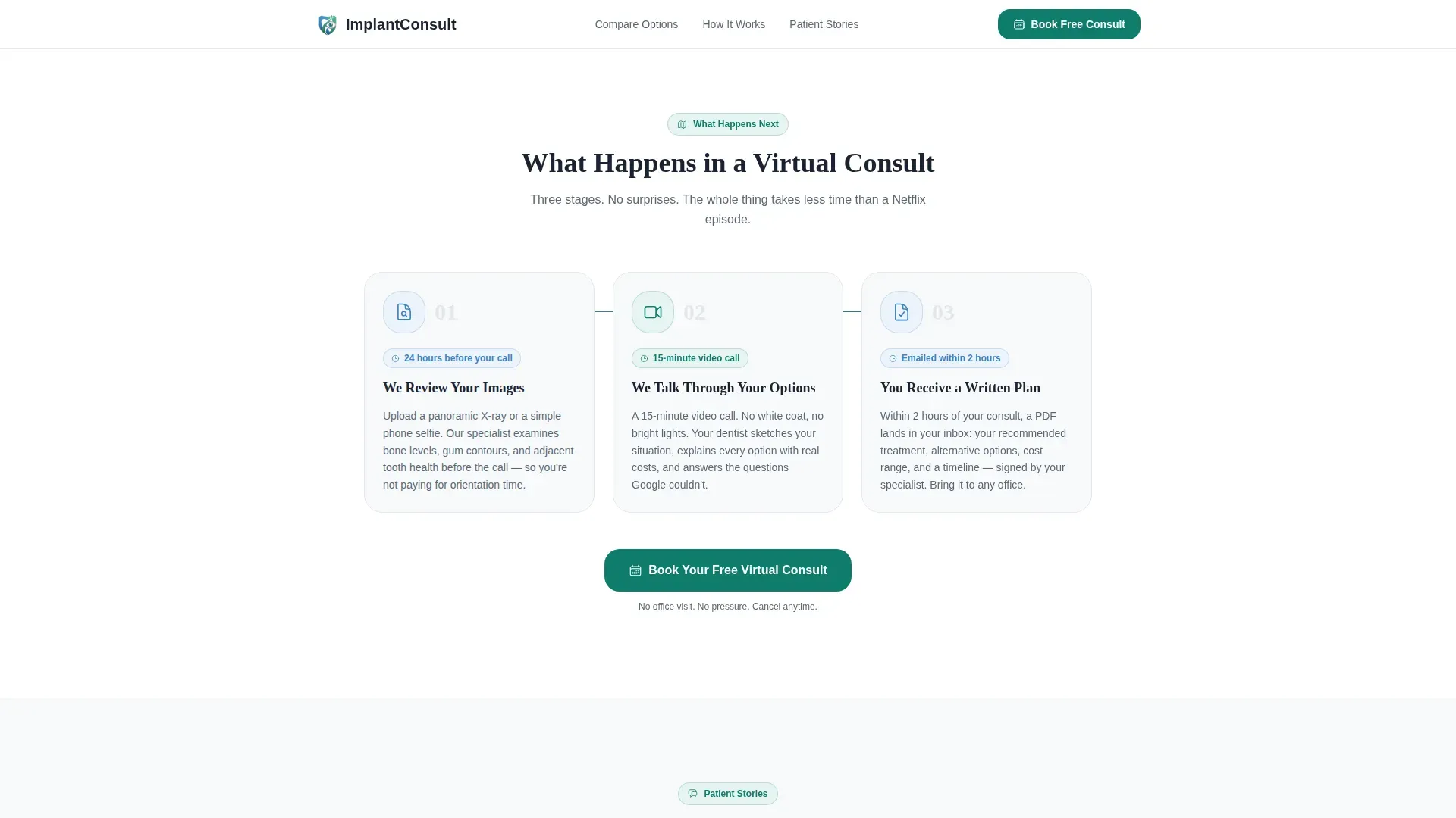 Complete Implant Dentist Appointment Booking Website Template