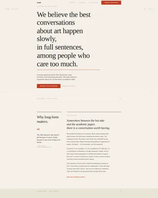 Editorial Entertainment Community Landing Page Template
