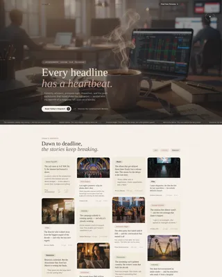 Entertainment News Blog Landing Page Template