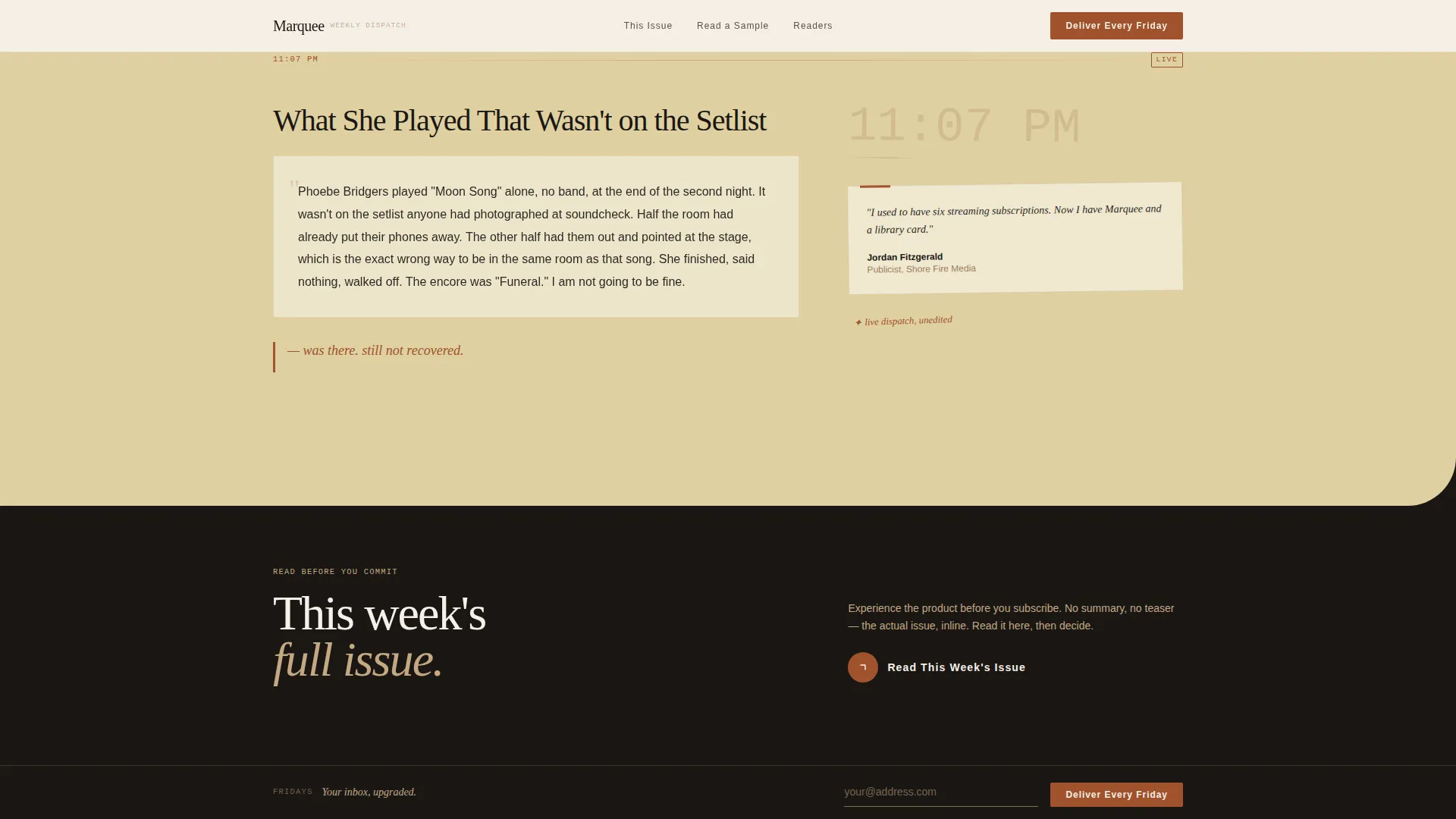 Luxe Entertainment Newsletter Landing Page Template