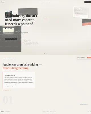 Bold Entertainment Thought Leadership Landing Page