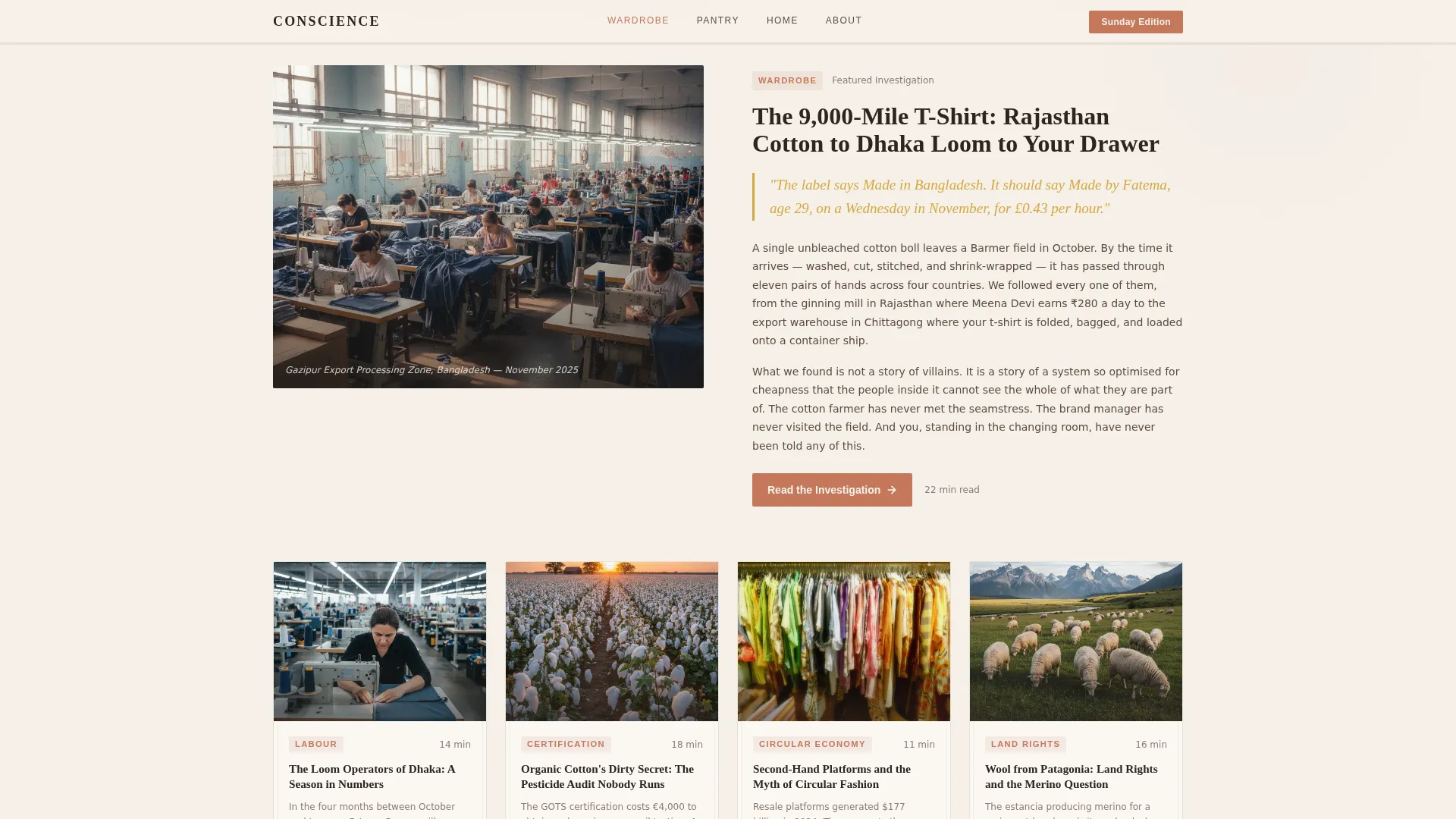 Investigative Ethics Blog Landing Page Template
