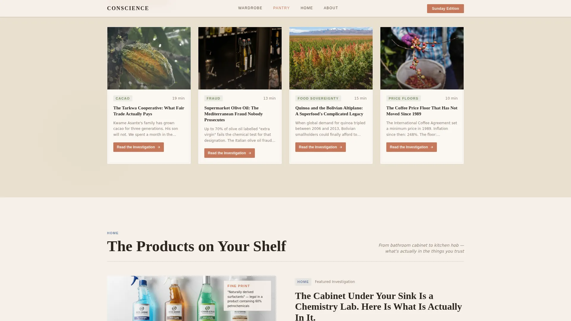 Investigative Ethics Blog Landing Page Template