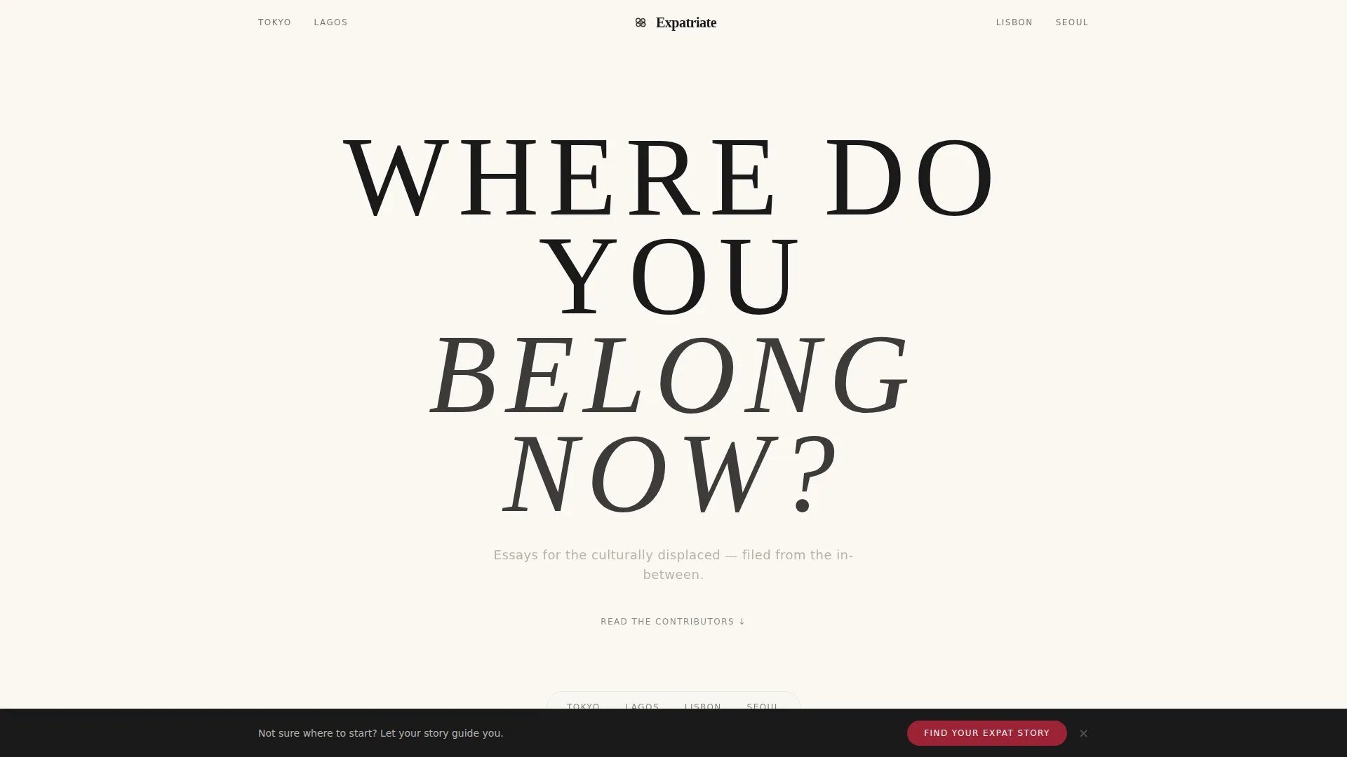 Expat Blog Landing Page Template with Quiz