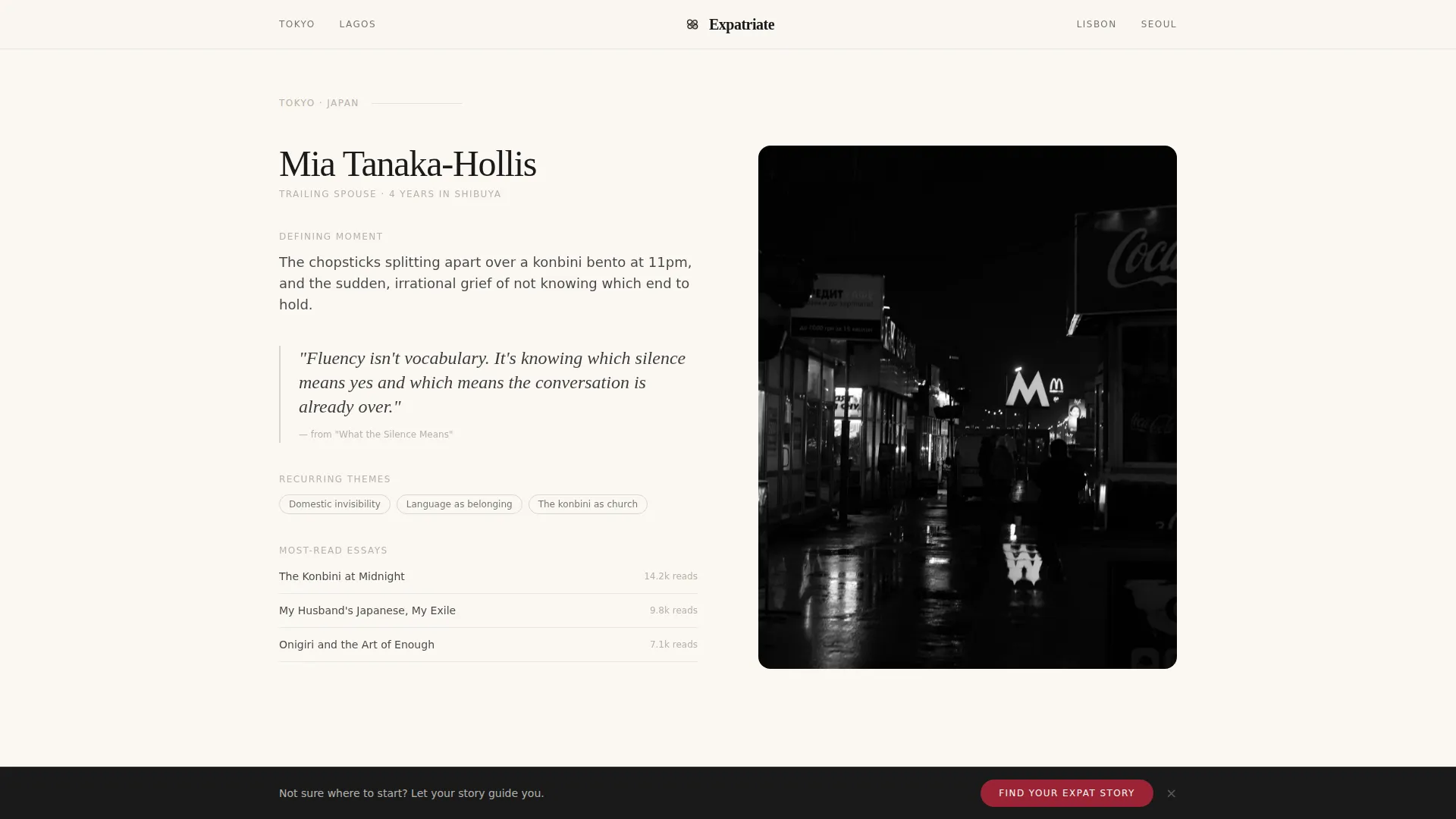 Expat Blog Landing Page Template with Quiz