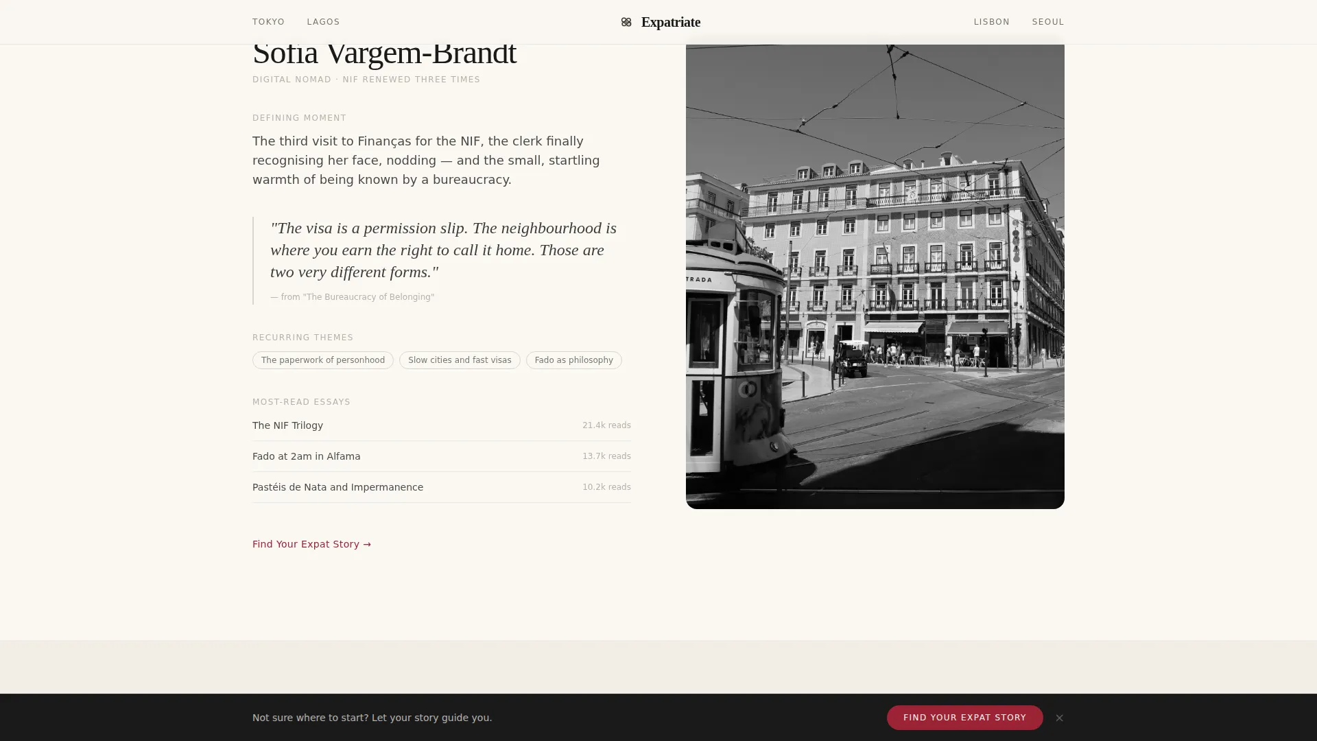 Expat Blog Landing Page Template with Quiz