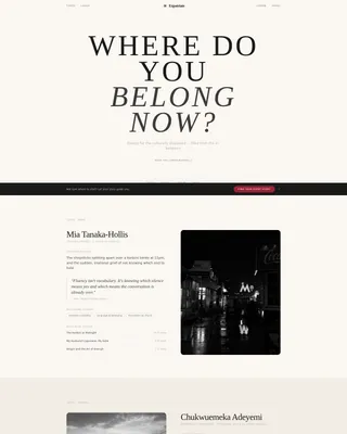 Expat Blog Landing Page Template with Quiz