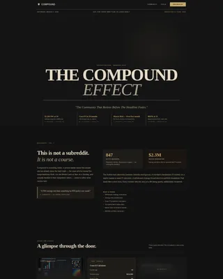 Cinematic FIRE Community Waitlist Landing Page