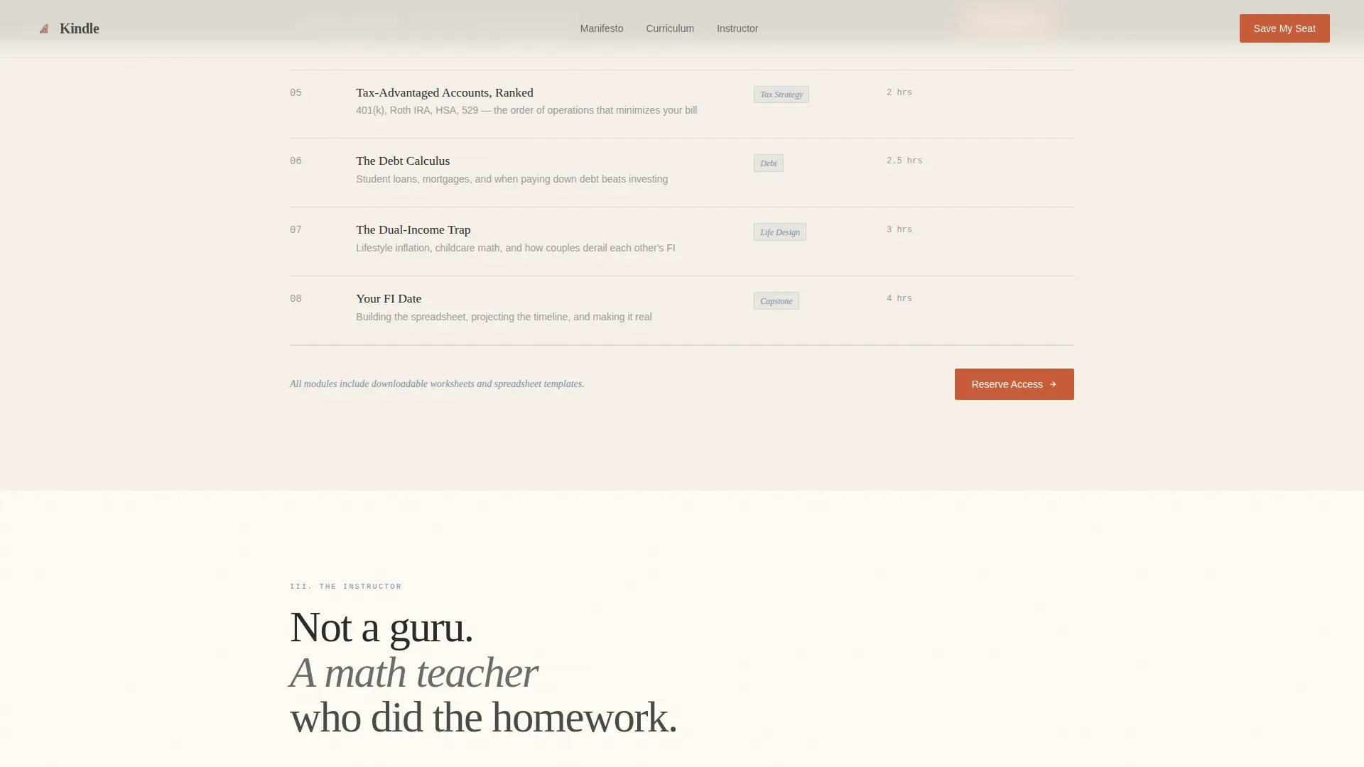 FIRE Course Waitlist Landing Page Template