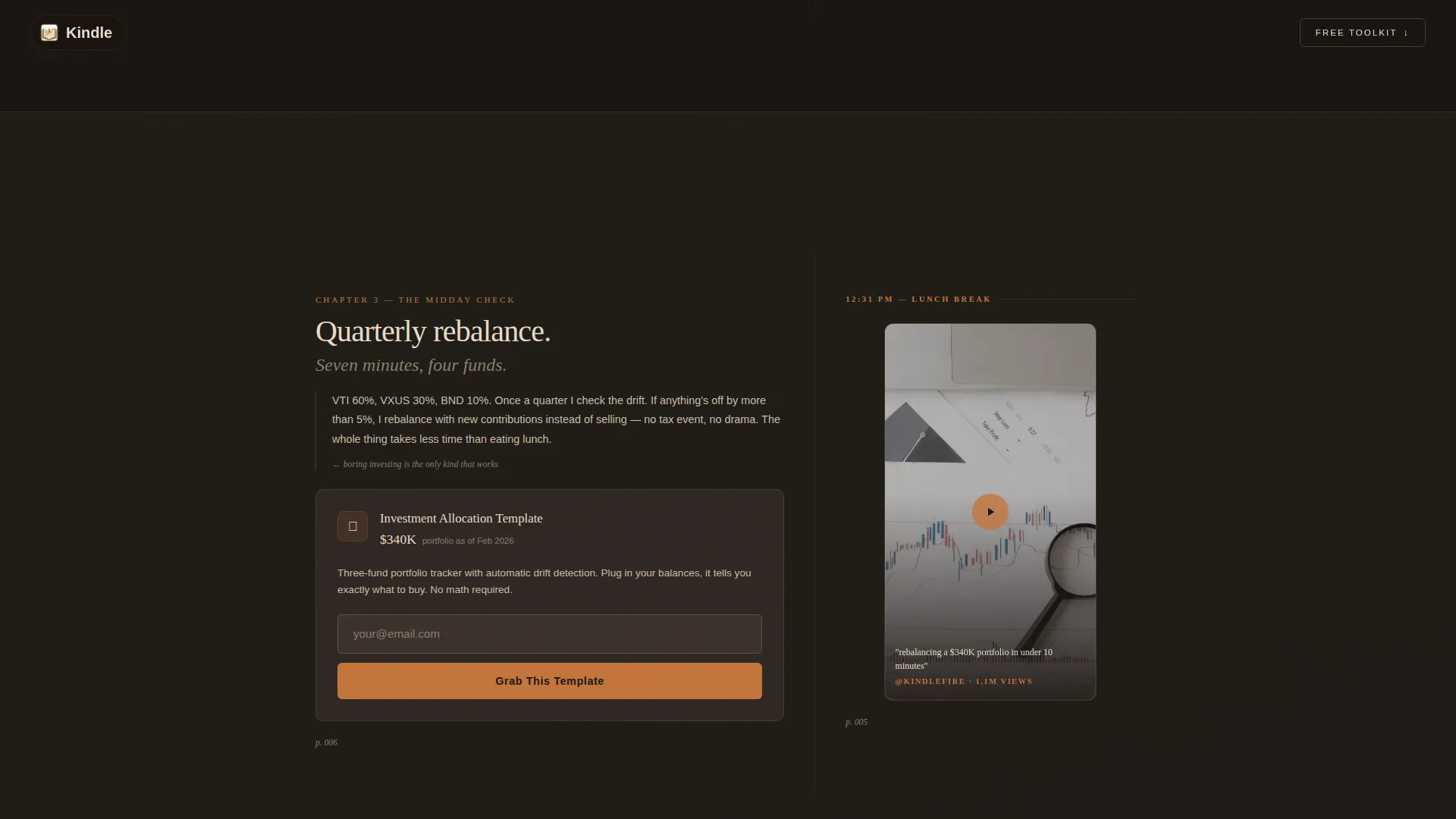 FIRE TikTok Landing Page Template | Warm Artisan