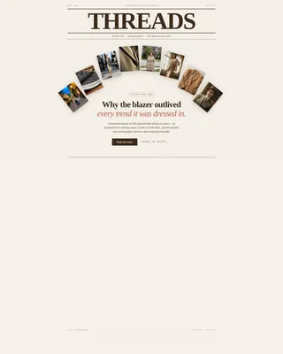 Timeless Fashion Editorial Landing Page Template