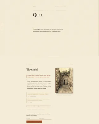 Fiction Author Landing Page Template | Ink & Paper