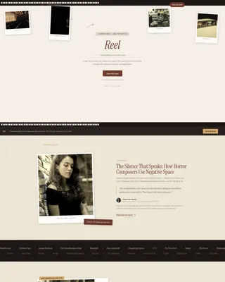Cinematic Film Analysis Blog Landing Page Template